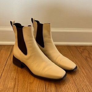 Sam Edelman Women's Thelma Boots in Eggshell Size 8.5